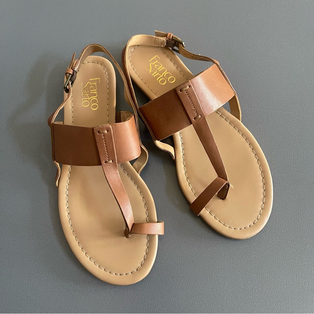 Franco Sarto Tan Leather Sandals